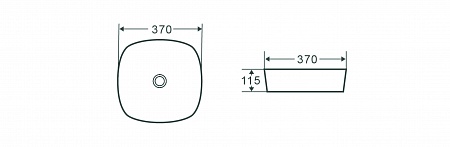 Раковина накладная Terminus Классик 370х370х115 Иркутск - фото 3