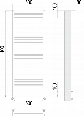 Тоскана П23 500х1400 Полотенцесушитель  TERMINUS Иркутск - фото 3