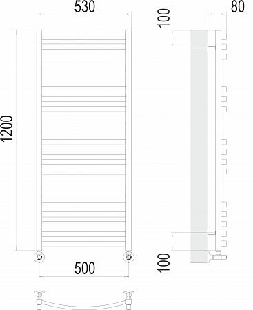 Палермо П15 500х1200 Полотенцесушитель  TERMINUS Иркутск - фото 3