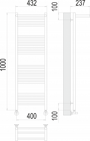 Аврора с/п П20 400х1000 Полотенцесушитель  TERMINUS Иркутск - фото 3