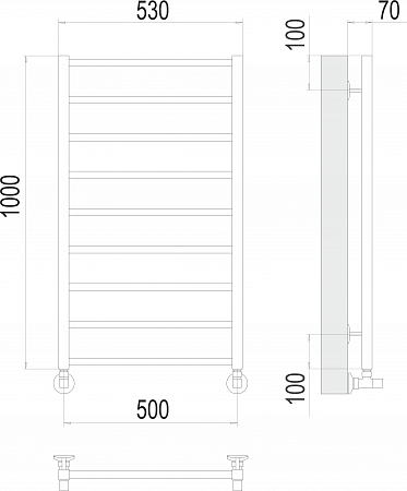 Контур П9 500х1000 Полотенцесушитель  TERMINUS Иркутск - фото 3