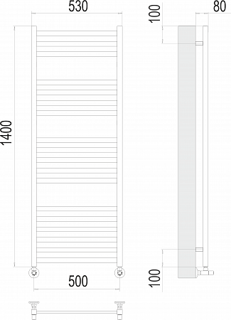 Грета П18 500х1400 Полотенцесушитель  TERMINUS Иркутск - фото 3