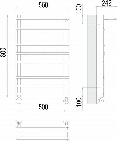 Ватра с/п П8 500х800 Полотенцесушитель  TERMINUS Иркутск - фото 3