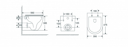 Подвесной унитаз безободковый Terminus Енисей Monolit 560х390 белый Иркутск - фото 8 Подвесной унитаз безободковый Terminus Енисей Monolit 560х390 белый Иркутск - фото 8