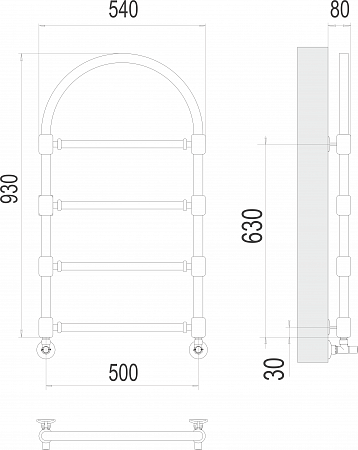 Версаль П4 500*930  Полотенцесушитель  TERMINUS Иркутск - фото 3