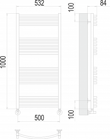 Классик П20 500х1000 Полотенцесушитель  TERMINUS Иркутск - фото 3