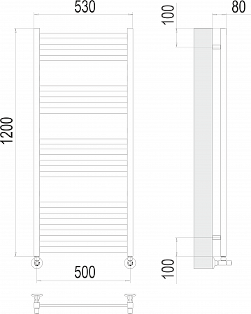 Грета П15 500х1200 Полотенцесушитель  TERMINUS Иркутск - фото 3