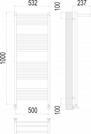 Аврора с/п П20 500х1000 Полотенцесушитель  TERMINUS Иркутск - фото 3