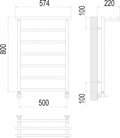 Контур с/п П7 500х800 Полотенцесушитель  TERMINUS Иркутск - фото 3