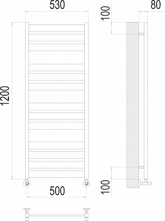 Латте П13 500х1200 Полотенцесушитель  TERMINUS Иркутск - фото 3