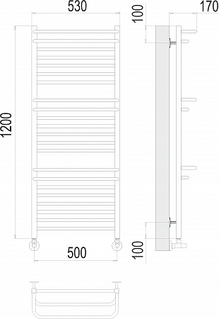 Орион П22 500х1200 Полотенцесушитель  TERMINUS Иркутск - фото 3