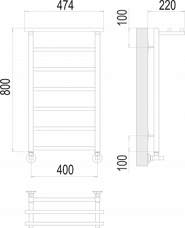 Контур с/п П7 400х800 Полотенцесушитель  TERMINUS Иркутск - фото 3