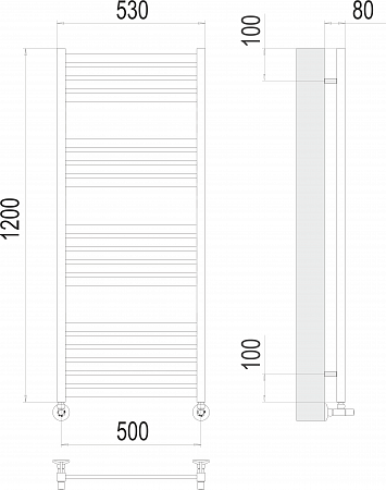 Тоскана П19 500х1200 Полотенцесушитель  TERMINUS Иркутск - фото 3