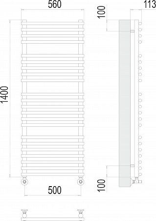 Кремона П22 500х1400 Полотенцесушитель  TERMINUS Иркутск - фото 3