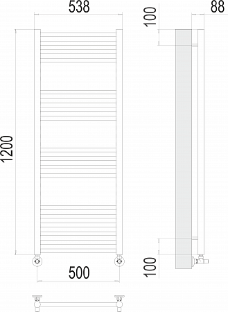 Альба П18 500х1200 Полотенцесушитель  TERMINUS Иркутск - фото 3