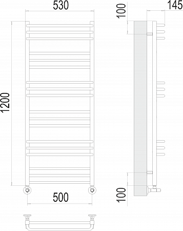 Соренто П18 500х1200 Полотенцесушитель  TERMINUS Иркутск - фото 3