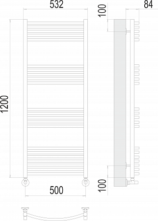 Классик П22 500х1200 Полотенцесушитель  TERMINUS Иркутск - фото 3