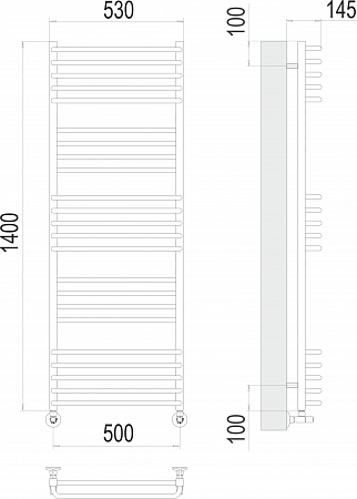 Соренто П23 500х1400 Полотенцесушитель  TERMINUS Иркутск - фото 3