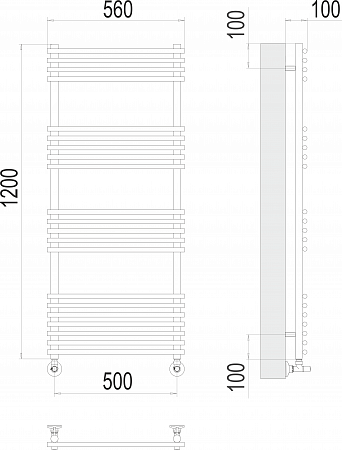 Ватра П21 500х1200 Полотенцесушитель  TERMINUS Иркутск - фото 3