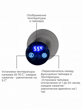 Аккорд П5 500х800 электро Полотенцесушитель TERMINUS Оружейная сталь Иркутск - фото 4