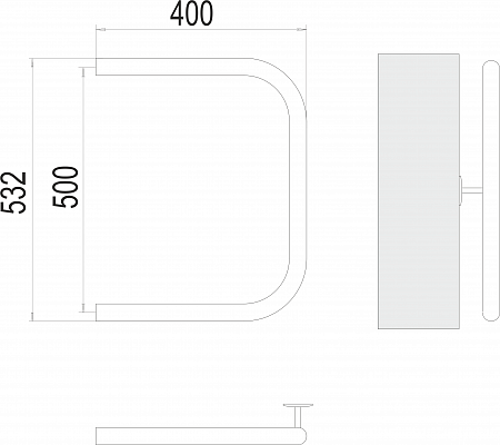 П-обр AISI 32х2 500х400 Полотенцесушитель  TERMINUS Иркутск - фото 3